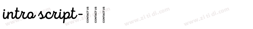 intro script字体转换